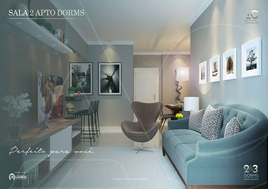 Apartamento de 2 dormitórios em Praia Grande