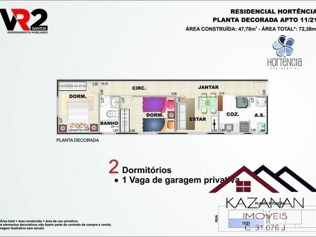 #3336 - Apartamento para Venda em São Vicente - SP